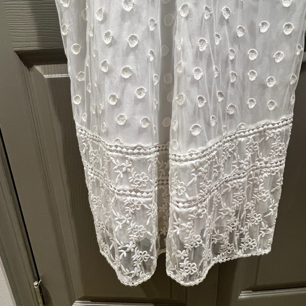 Tularosa White Sleeveless Boho Lace Maxi Dress Size XS - Picture 5 of 8